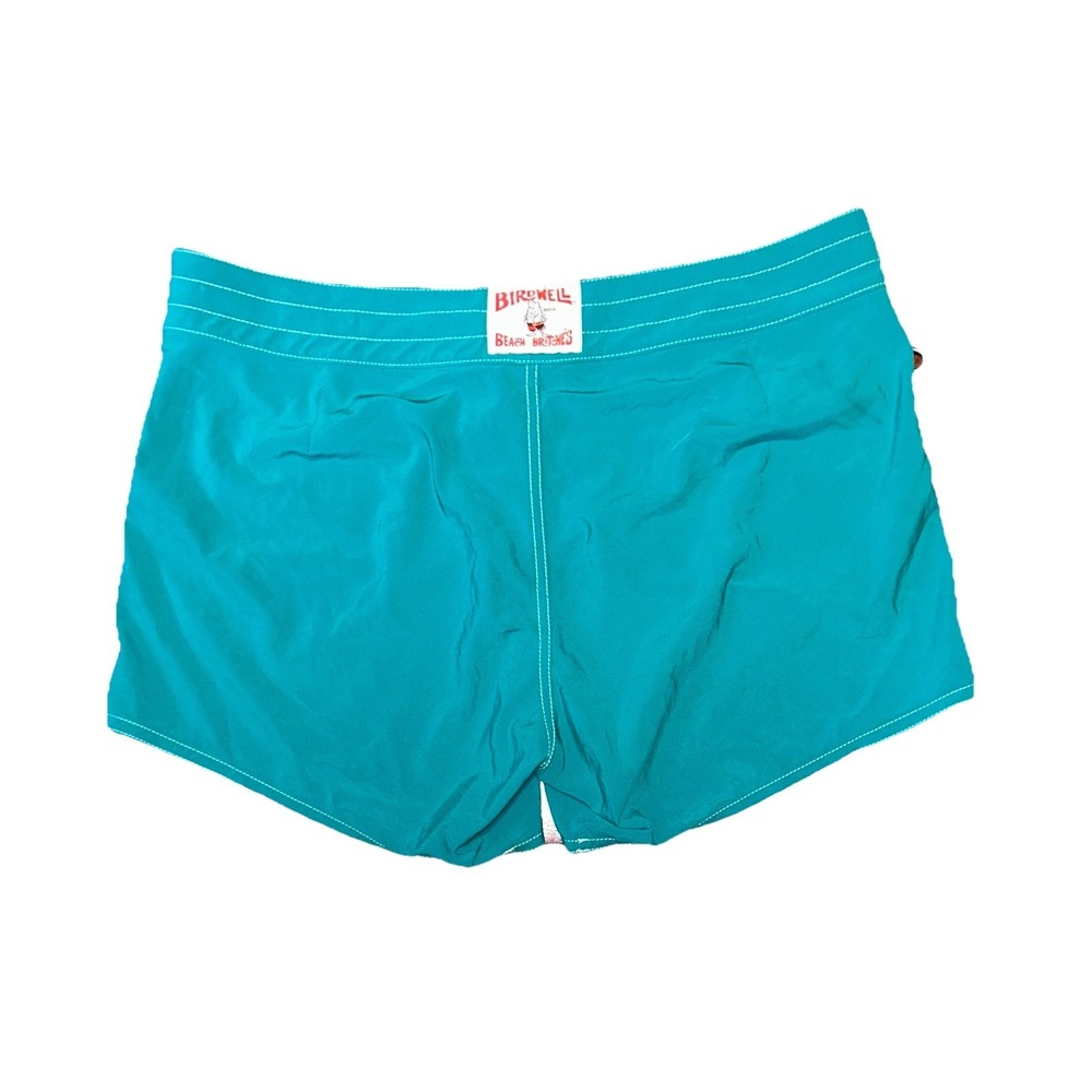 Birdwell Beach Britches Board Shorts Women's Size 18 Teal Nylon‎ Swim Trunks USA